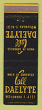Matchbook Cover - Daelyte  Service Painting Cleaning Detroit MI