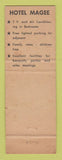 Matchbook Cover - Magee Carpet Company Bloomsburg PA