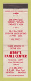 Matchbook Cover - Jerry's Panel Center Newton Topeka Great Bend KS WEAR