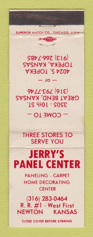 Matchbook Cover - Jerry's Panel Center Newton Topeka Great Bend KS WEAR