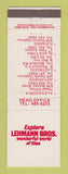 Matchbook Cover - Lehmann Bros Tiles Australia Alexandria Artarmon Kirawee WEAR
