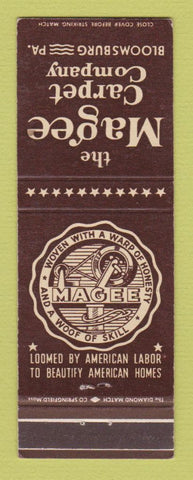 Matchbook Cover - Magee Carpet Company Bloomsburg PA