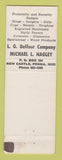 Matchbook Cover - Balfour Fraternity Sales Michael Nagley New Castle PA