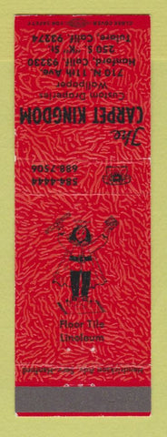 Matchbook Cover - The Carpet Kingdom Tulare CA