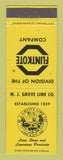 Matchbook Cover - Flintkote MJ Grove Limestone Lime Kiln MD Frederick