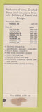 Matchbook Cover - Flintkote MJ Grove Limestone Lime Kiln MD Frederick