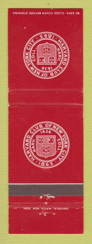 Matchbook Cover - Harvard Club of New York City
