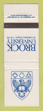 Matchbook Cover - Brock University St Catharines ON