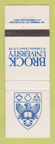 Matchbook Cover - Brock University St Catharines ON