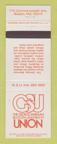 Matchbook Cover - George Sherman Boston University Union MA