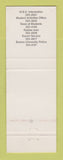 Matchbook Cover - George Sherman Boston University Union MA
