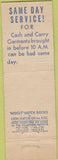 Matchbook Cover - Schumann's Cleaners  Midget