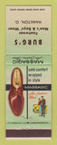 Matchbook Cover - Massagic Shoes Burg's Hamilton OH