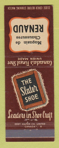 Matchbook Cover - Slater Shoes Renaud QC