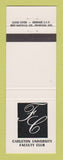Matchbook Cover - Carleton University Faculty Club