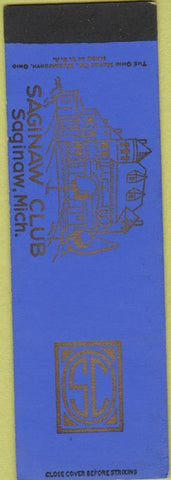 Matchbook Cover - Saginaw Club MI SAMPLE Midget