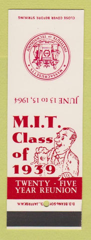 Matchbook Cover - MIT Class of 1939 Reunion 1964 SAMPLE