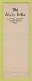 Matchbook Cover - Phi Alpha Delta Law Fraternity