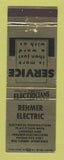 Matchbook Cover - Rehmer Electric Big Timber MT