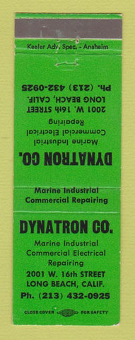 Matchbook Cover - Dynatron Marine Electrical Repair Long Beach CA