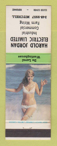 Matchbook Cover - Harold Jordan Electric Laval? QC? Pinup