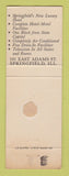 Matchbook Cover - State House Inn Springfield IL Abraham Lincoln WEAR