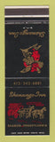 Matchbook Cover - Shenango Inn Sharon PA WORN BACK