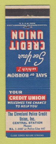 Matchbook Cover - Cleveland Police Credit Union OH