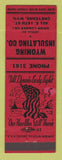Matchbook Cover - Wyoming Insulating Cheyenne WY Patriotic WEAR