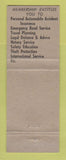 Matchbook Cover - Maritime Auto Association AAA St John NB St John's NF WEAR