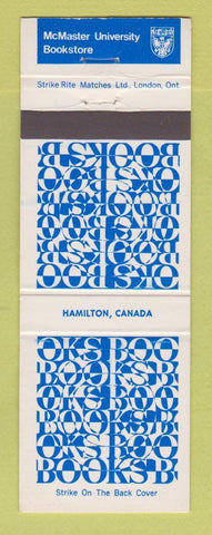 Matchbook Cover - McMaster University Book Store Hamilton ON