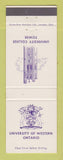 Matchbook Cover - University of Western Ontario London ON WEAR