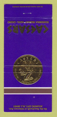 Matchbook Cover Caesar's Palace Casino Atlantic City NJ PRINTING ERROR 30 Strike