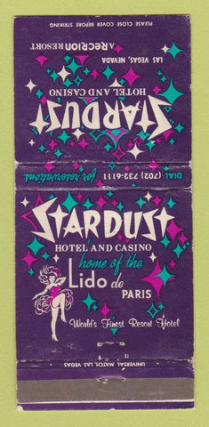 Matchbook Cover - Stardust Hotel Casino Las Vegas NV Girlie WEAR 30 Strike