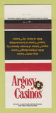 Matchbook Cover - Argosy Casinos Kansas City Baton Rouge Sioux City 30 Strike
