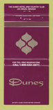 Matchbook Cover - Dunes Hotel Casino Las Vegas NV 30 Strike