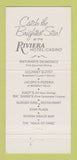 Matchbook Cover - Riviera Hotel Casino Las Vegas NV La Cage 30 Strike
