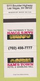 Matchbook Cover - Sam's Town Casino Hotel Las Vegas NV 30 Strike