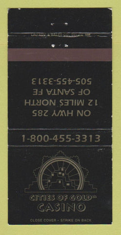 Matchbook Cover - Cities of Gold Casino Santa Fe NM area WEAR 30 Strike