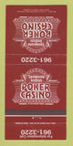 Matchbook Cover - Seminole Indian Poker Casino Hollywood FL 30 Strike
