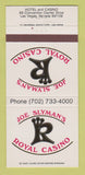 Matchbook Cover - Joe Slyman's Royal Casino Las Vegas NV 30 Strike