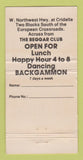 Matchbook Cover - Overlake Bellringer Casino Cridelle WEAR 30 Strike