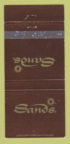 Matchbook Cover - Sands Hotel Casino Atlantic City NJ 30 Strike