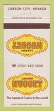 Matchbook Cover - Carson Nugget Casino Carson City NV 30 Strike