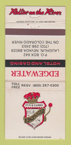 Matchbook Cover - Edgewater Hotel Casino Laughlin NV 30 Strike