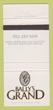 Matchbook Cover - Bally's Grand Casino Atlantic City NJ 30 Strike