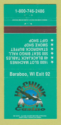 Matchbook Cover - Ho Chunk Casino Baraboo WI 30 Strike