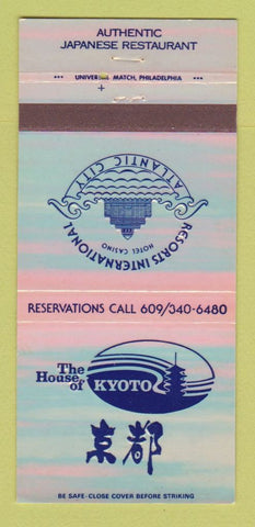 Matchbook Cover - Resorts International Atlantic City NJ Kyoto  30 Strike
