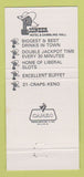 Matchbook Cover - Pioneer Hotel Casino Laughlin NV 30 Strike