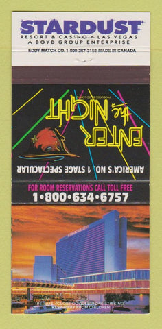 Matchbook Cover - Stardust Hotel Casino Las Vegas NV Enter The Night 30 Strike